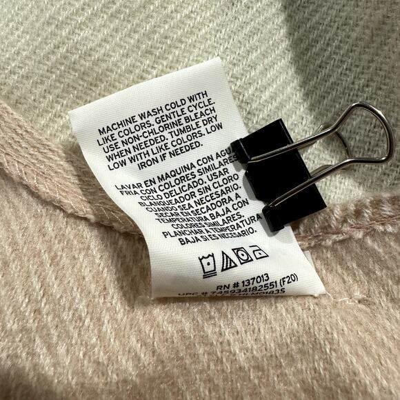 Woolrich Womens Shawl Blanket Fringe Boho Minimalist Cozy Cabin One Size II - Picture 4 of 5